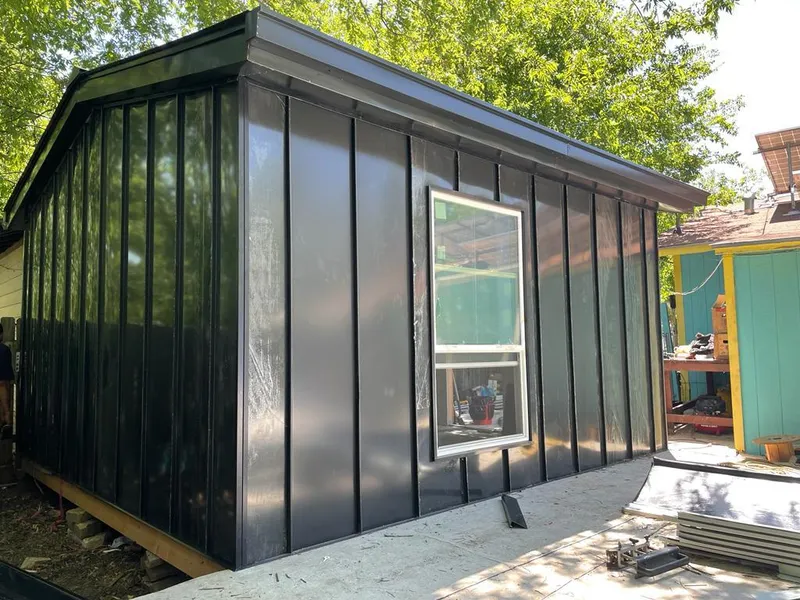 Black standing seam metal wall panels for Metal Roof Installation in Elkridge